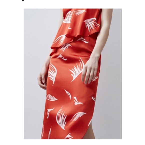 REVOLVE C/MEO Collective Silky Red-Orange Midi Dress - Picture 4 of 16